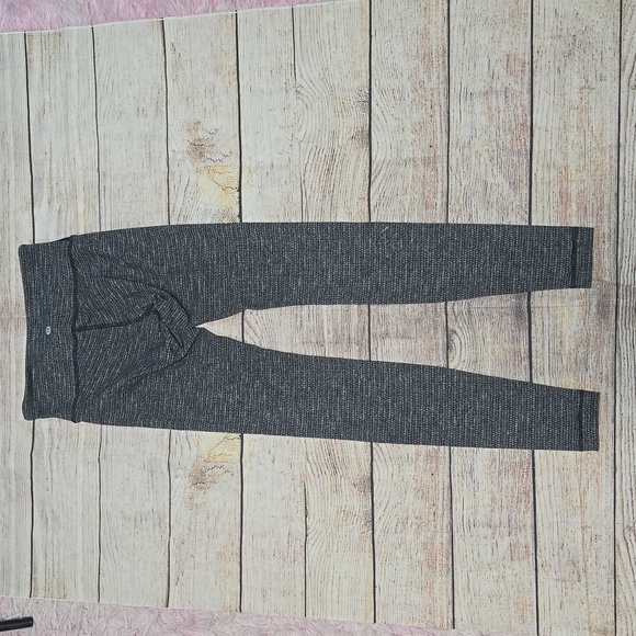 Lululemon Wunder Under High-Rise Tight *28"Luon Variegated Knit Black Heathered - Picture 6 of 6